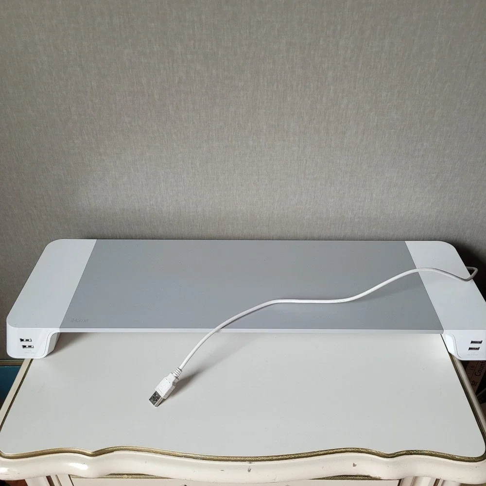 iHome Perfect Posture Monitor Stand Riser with 4-Port USB Hub for Apple iMac